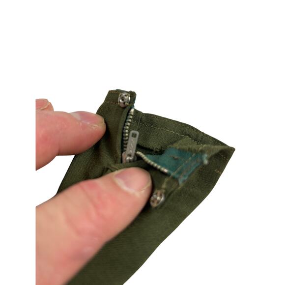 Vintage Ken-Style Olive Green Clone Doll Pants with Zipper & Snap Closure - Picture 3 of 3